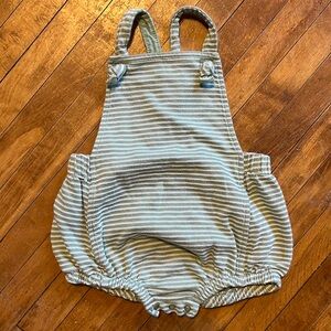 Green striped bubble romper